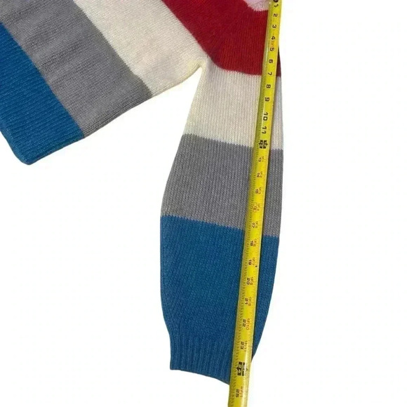 Nordstrom Signature Striped Crew Neck Mohair, Wool & Silk sweater XS - Picture 5 of 8